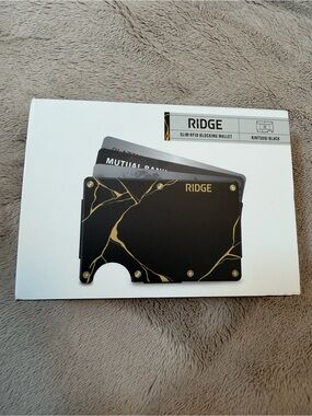 Ridge Kintsugi Black Slim RFID-Blocking Card Holder